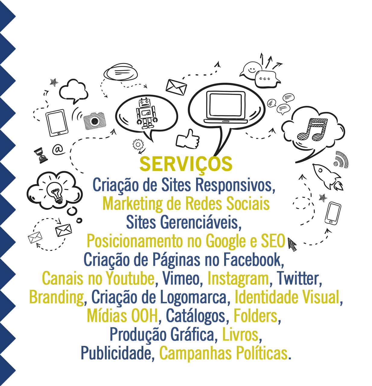Criação de Sites Responsivos, Marketing de Redes Sociais, Branding, Rio de Janeiro